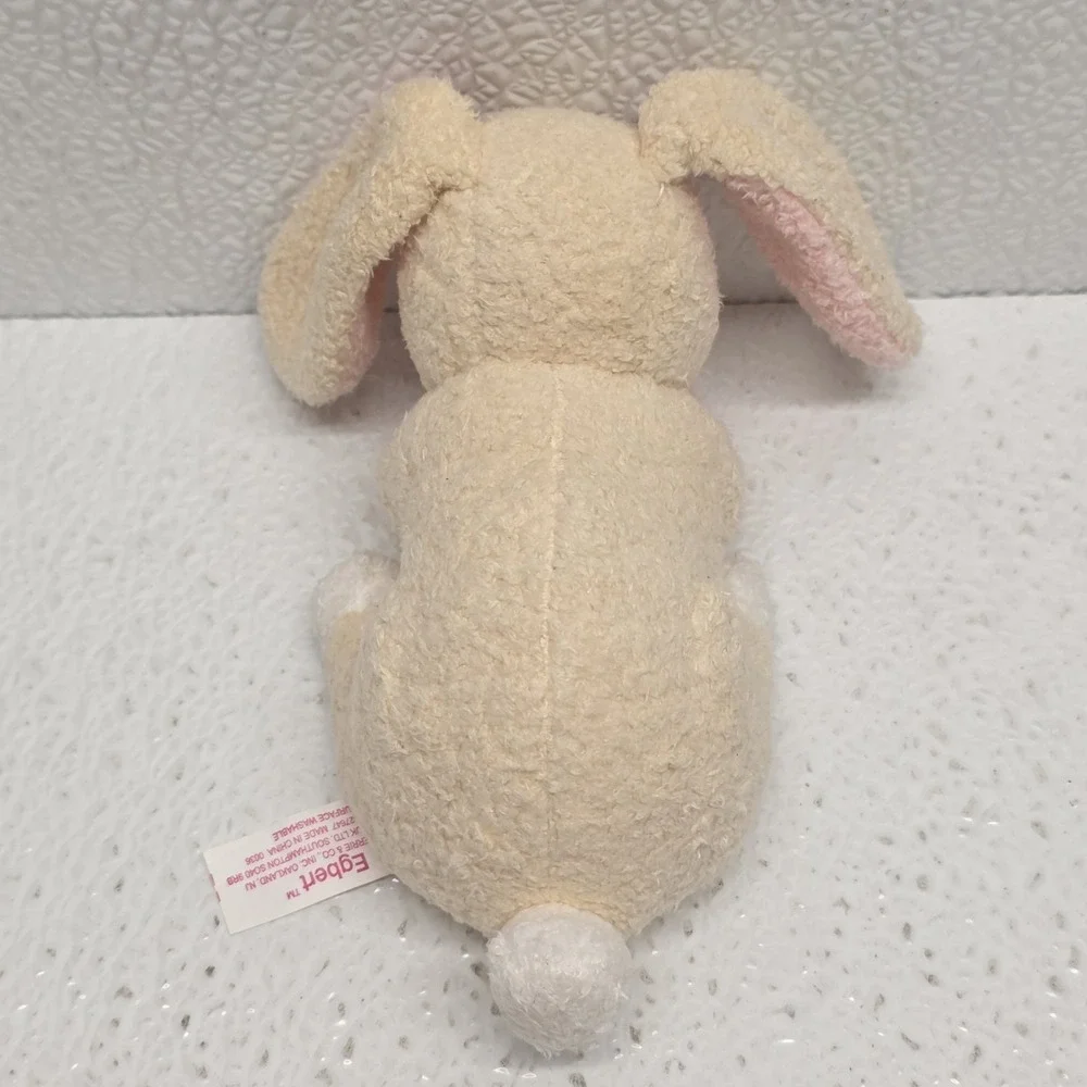 Russ Berrie Egbert White Cream Bunny Rabbit Mini Chamois 5